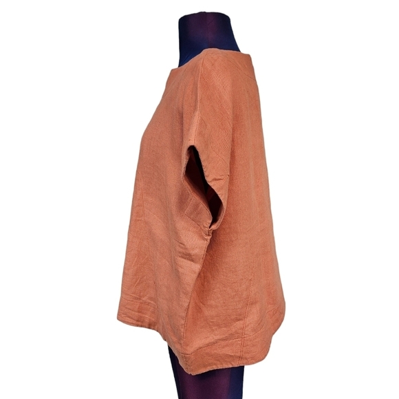 Unbranded Peach Kaftan Boxy Relaxed Fit Oversized‎ Top Size M/L Women's S44 - Picture 3 of 5